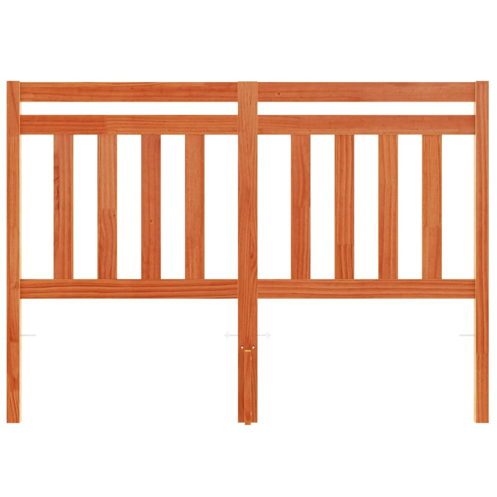 Hoofdbord 135 Cm Massief Grenenhout Wasbruin