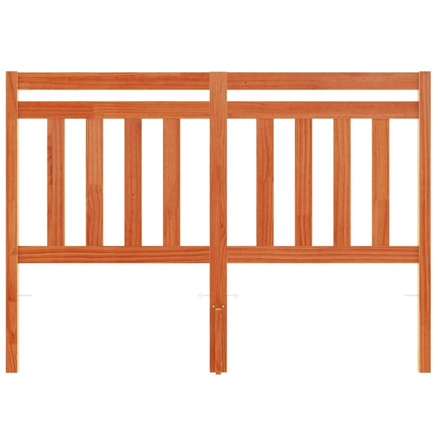 Hoofdbord 135 Cm Massief Grenenhout Wasbruin