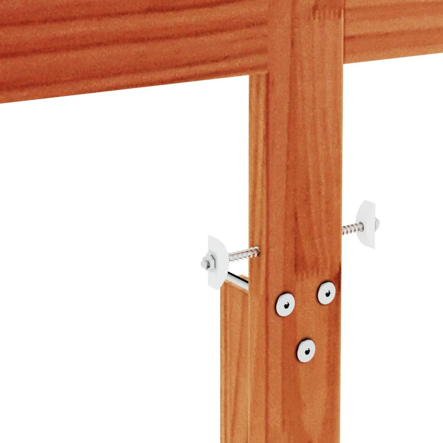 Hoofdbord 135 Cm Massief Grenenhout Wasbruin
