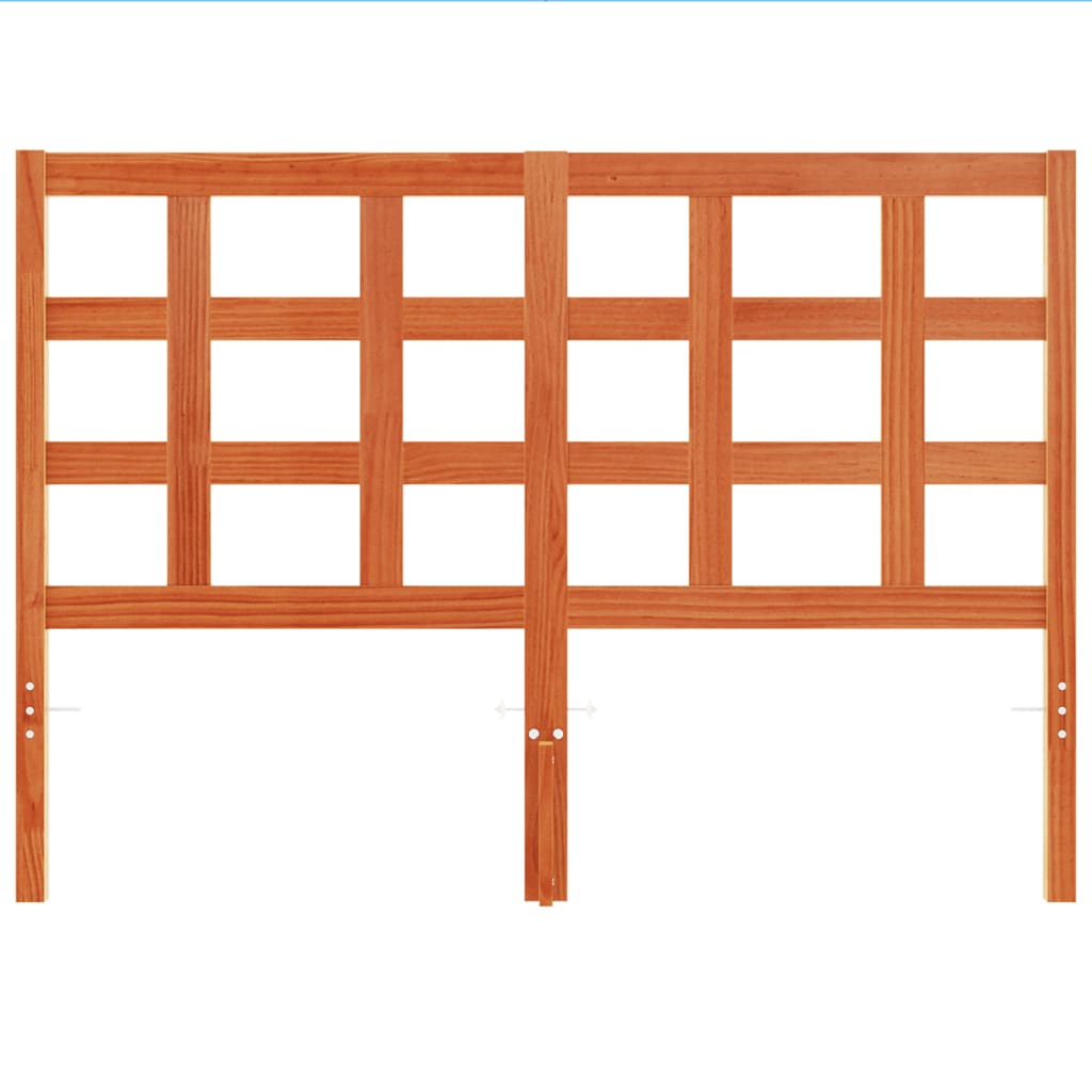 Hoofdbord 135 Cm Massief Grenenhout Wasbruin