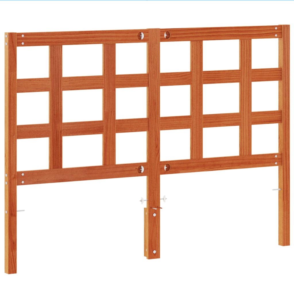 Hoofdbord 135 Cm Massief Grenenhout Wasbruin