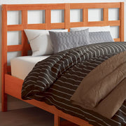 Hoofdbord 135 cm massief grenenhout wasbruin
