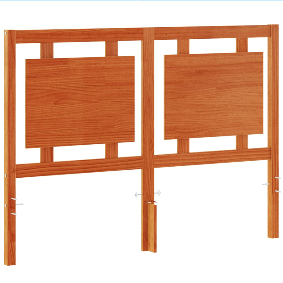 Hoofdbord 135 Cm Massief Grenenhout Wasbruin