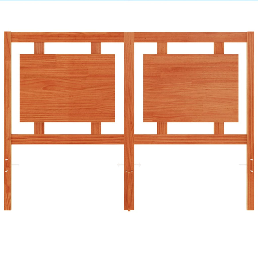 Hoofdbord 135 Cm Massief Grenenhout Wasbruin