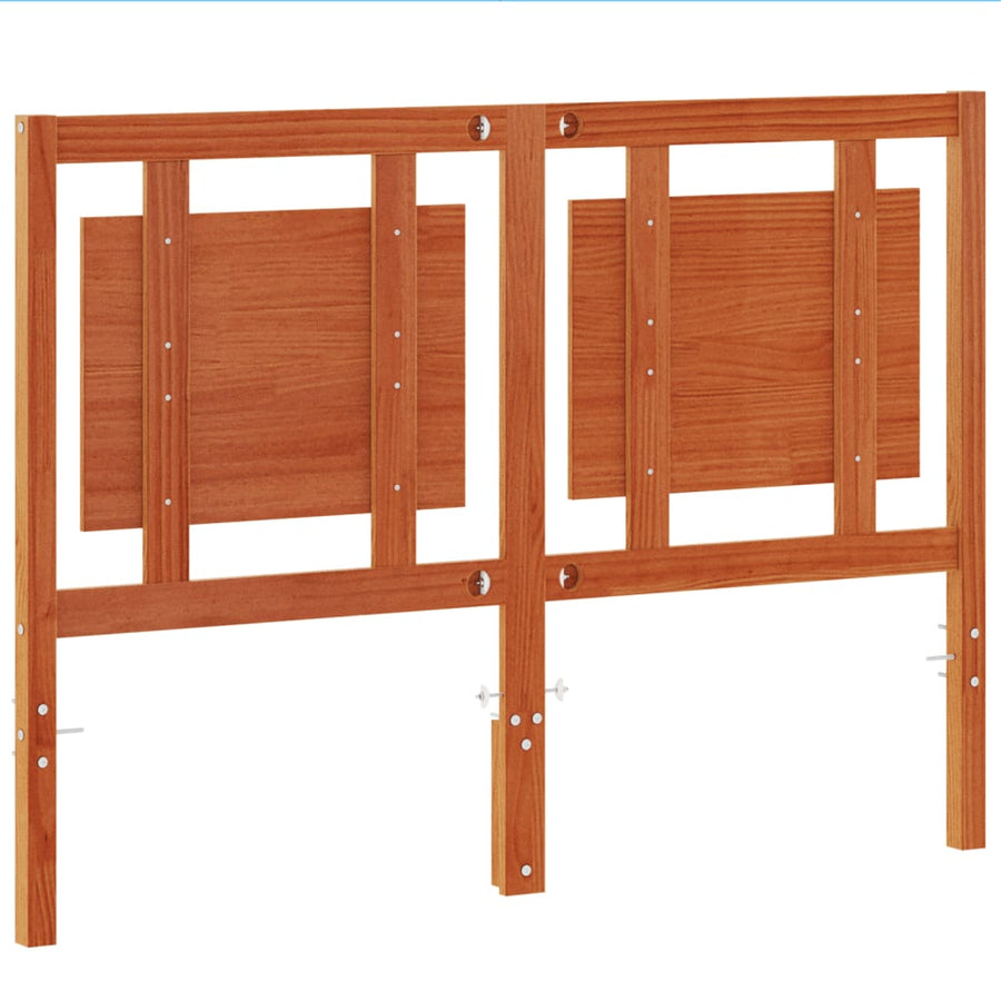 Hoofdbord 135 Cm Massief Grenenhout Wasbruin