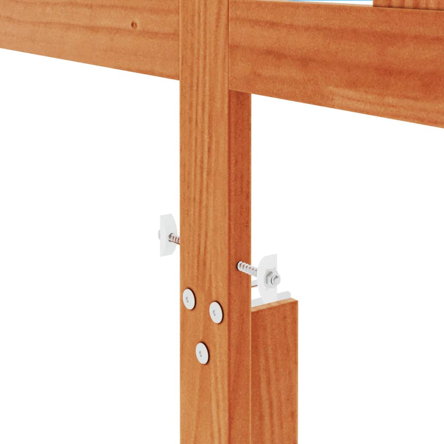Hoofdbord 135 Cm Massief Grenenhout Wasbruin