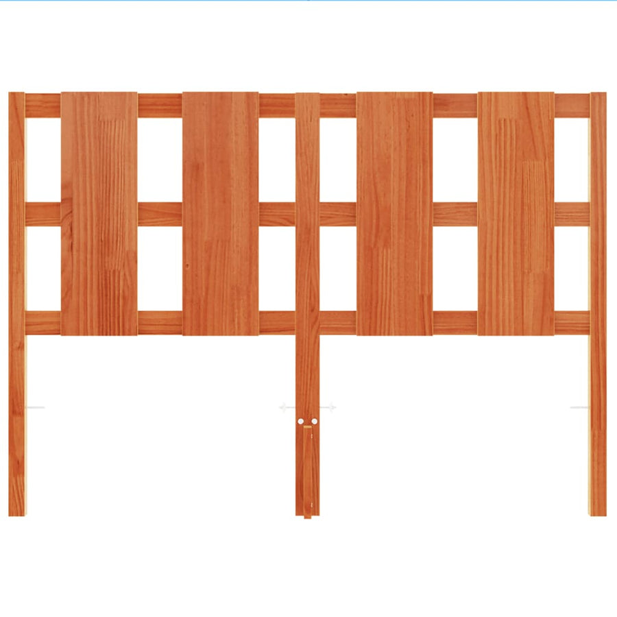 Hoofdbord 135 Cm Massief Grenenhout Wasbruin