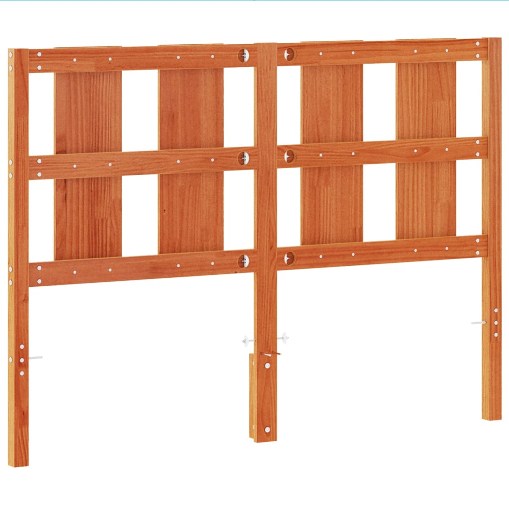 Hoofdbord 135 Cm Massief Grenenhout Wasbruin