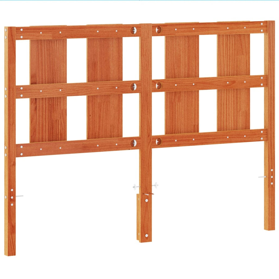 Hoofdbord 135 Cm Massief Grenenhout Wasbruin