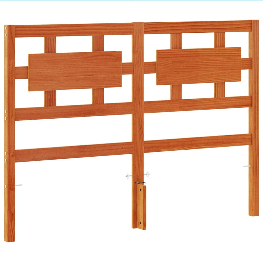 Hoofdbord 135 Cm Massief Grenenhout Wasbruin