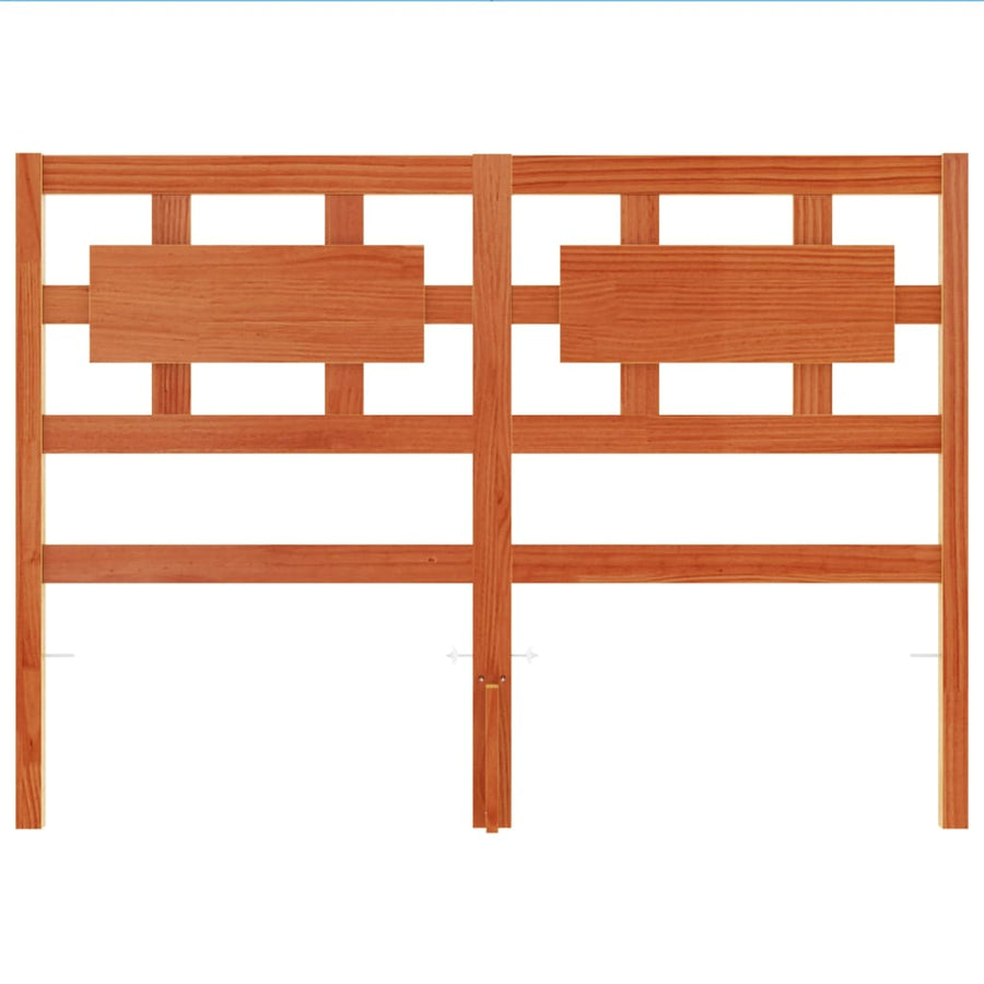Hoofdbord 135 Cm Massief Grenenhout Wasbruin