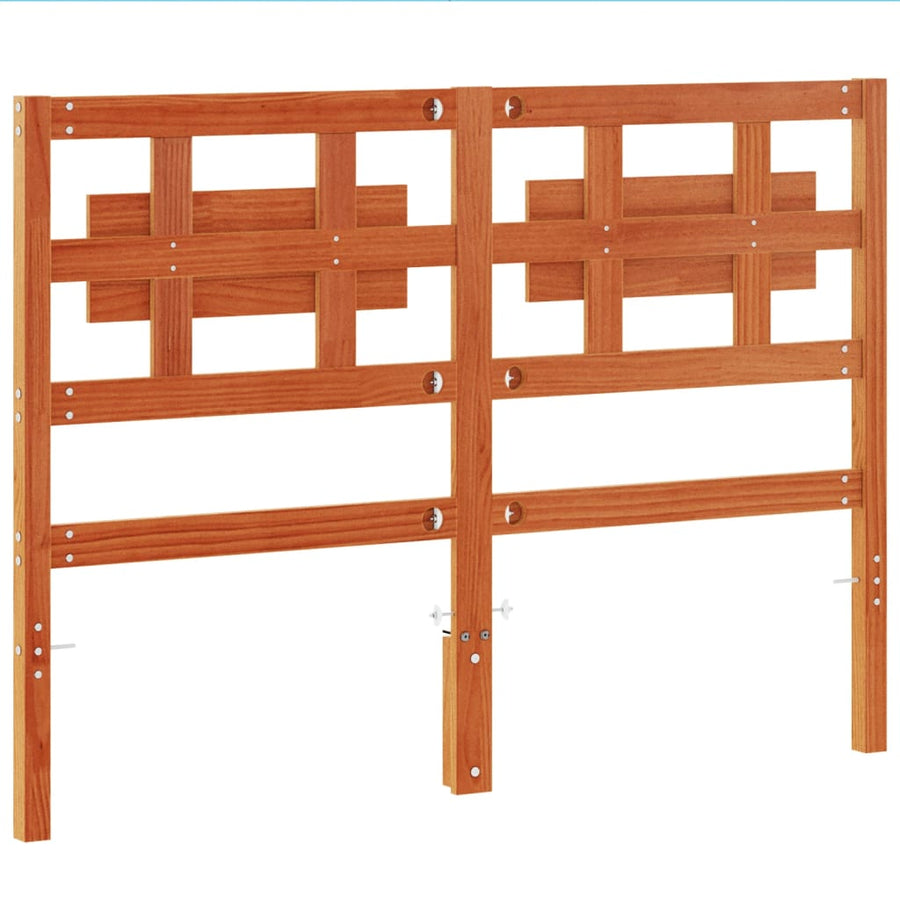 Hoofdbord 135 Cm Massief Grenenhout Wasbruin