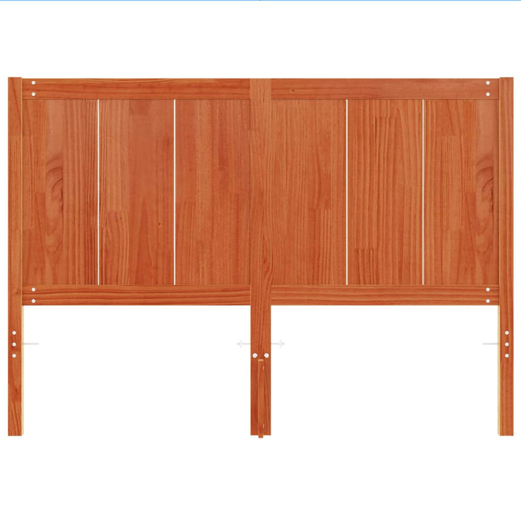 Hoofdbord 135 Cm Massief Grenenhout Wasbruin