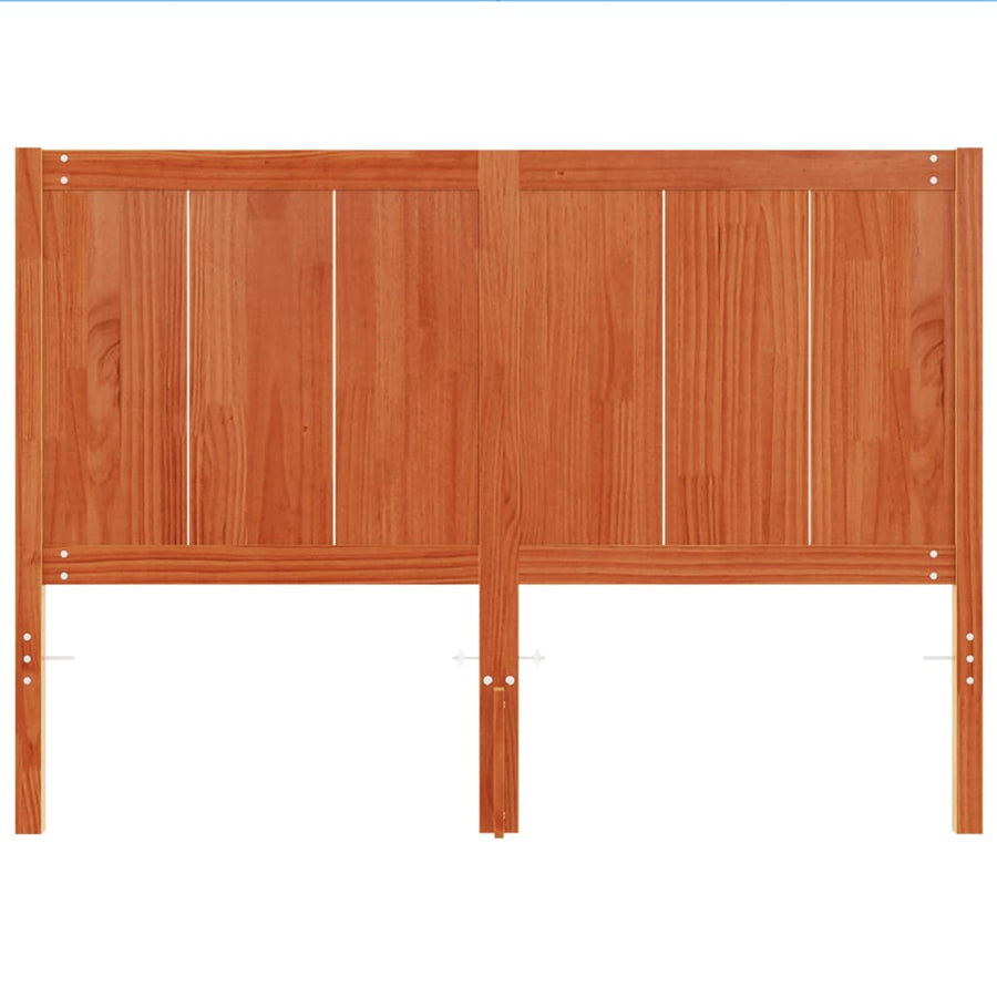 Hoofdbord 150 Cm Massief Grenenhout Wasbruin