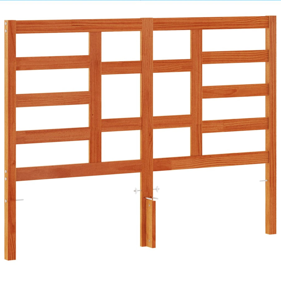 Hoofdbord 135 Cm Massief Grenenhout Wasbruin