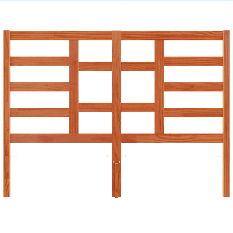 Hoofdbord 135 Cm Massief Grenenhout Wasbruin