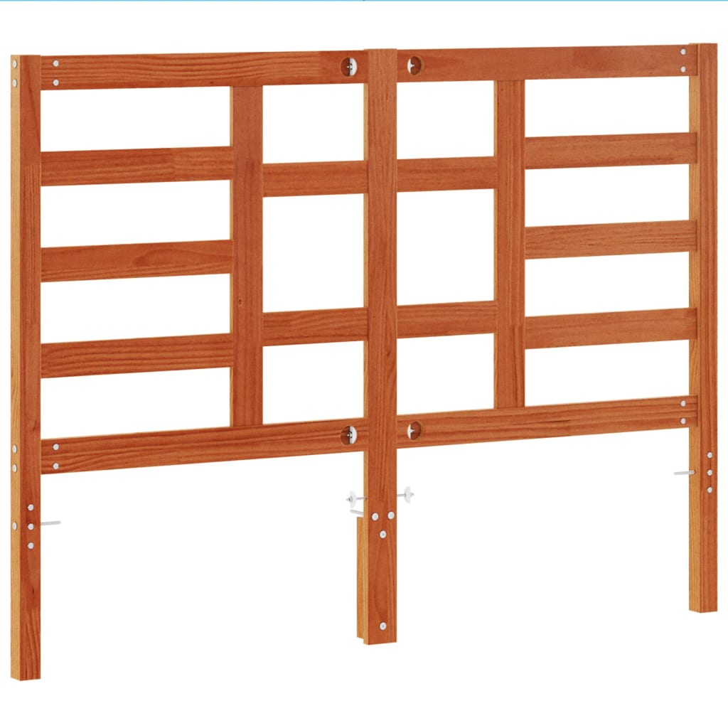 Hoofdbord 135 Cm Massief Grenenhout Wasbruin