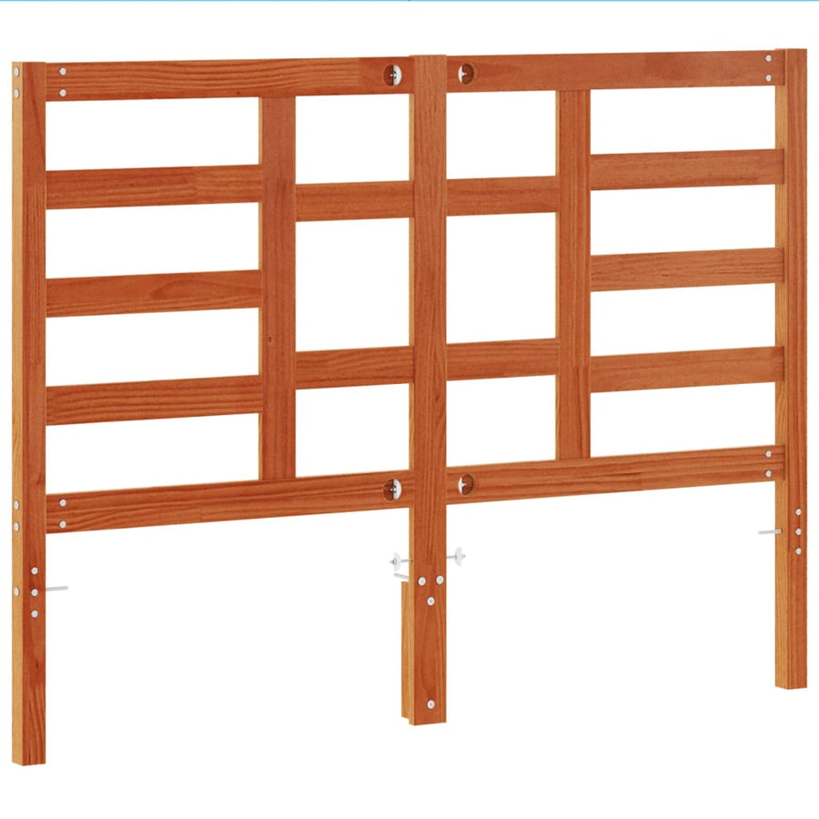Hoofdbord 135 Cm Massief Grenenhout Wasbruin