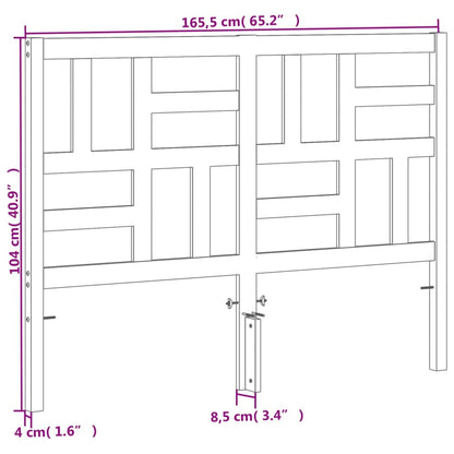Hoofdbord 160 Cm Massief Grenenhout Wasbruin