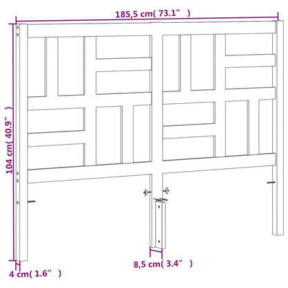 Hoofdbord 180 Cm Massief Grenenhout Wasbruin
