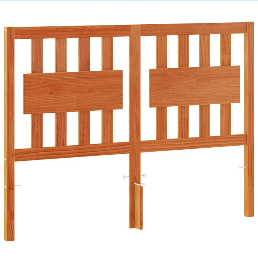 Hoofdbord 135 Cm Massief Grenenhout Wasbruin