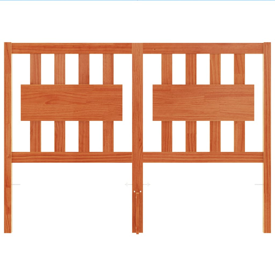 Hoofdbord 135 Cm Massief Grenenhout Wasbruin
