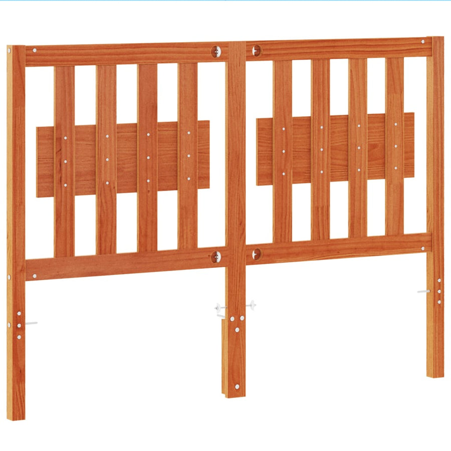 Hoofdbord 135 Cm Massief Grenenhout Wasbruin