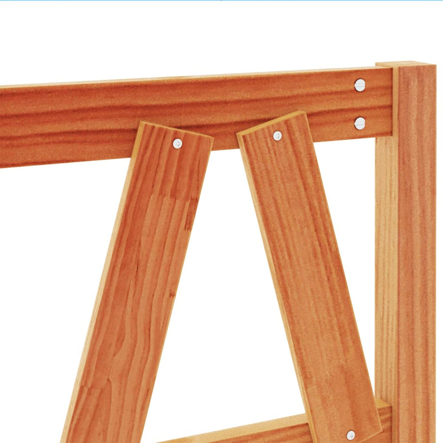 Hoofdbord 135 Cm Massief Grenenhout Wasbruin