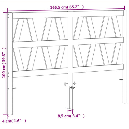 Hoofdbord 160 Cm Massief Grenenhout Wasbruin