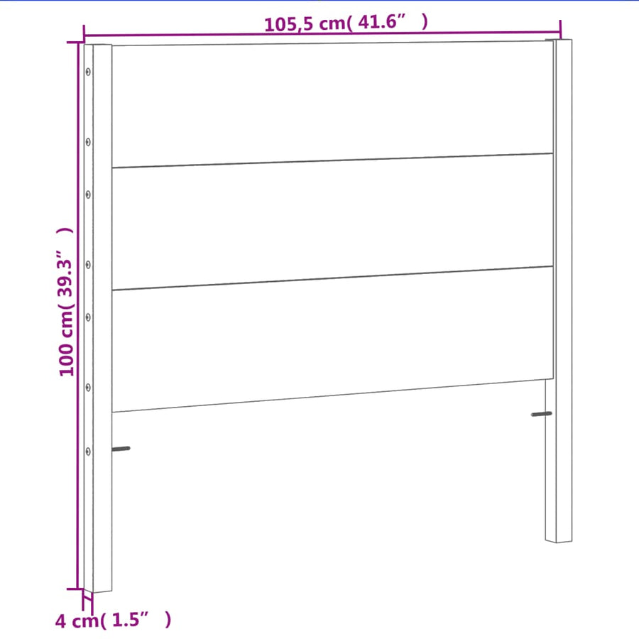 Hoofdbord 100 Cm Massief Grenenhout Wasbruin