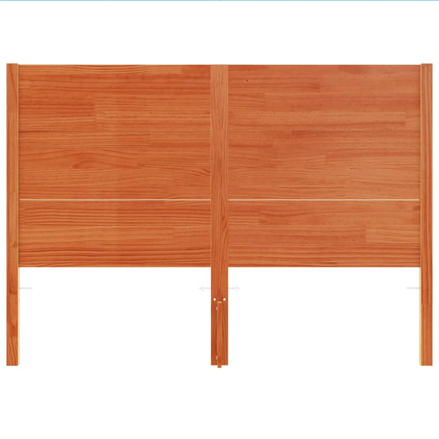 Hoofdbord 135 Cm Massief Grenenhout Wasbruin