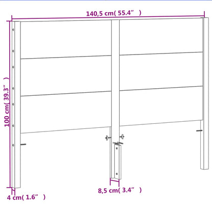 Hoofdbord 135 Cm Massief Grenenhout Wasbruin