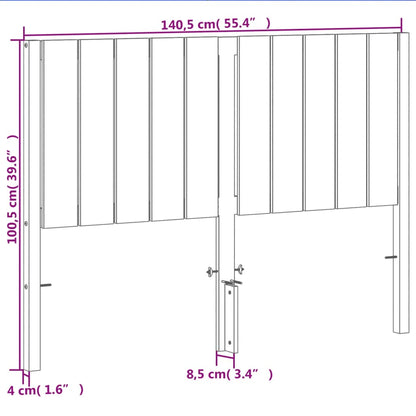 Hoofdbord 135 Cm Massief Grenenhout Wasbruin