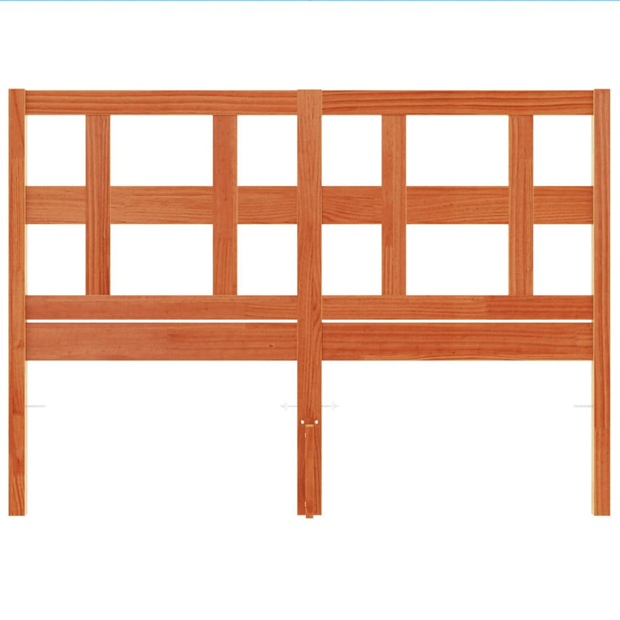 Hoofdbord 135 Cm Massief Grenenhout Wasbruin