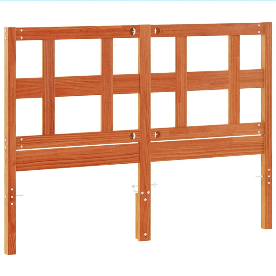 Hoofdbord 135 Cm Massief Grenenhout Wasbruin
