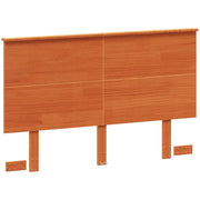 Hoofdbord 135 cm massief grenenhout wasbruin
