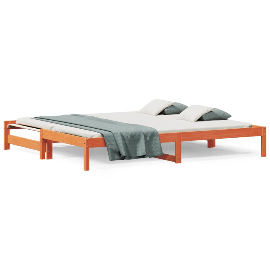 Slaapbank Met Onderschuifbed 90X200 Cm Massief Grenenhout