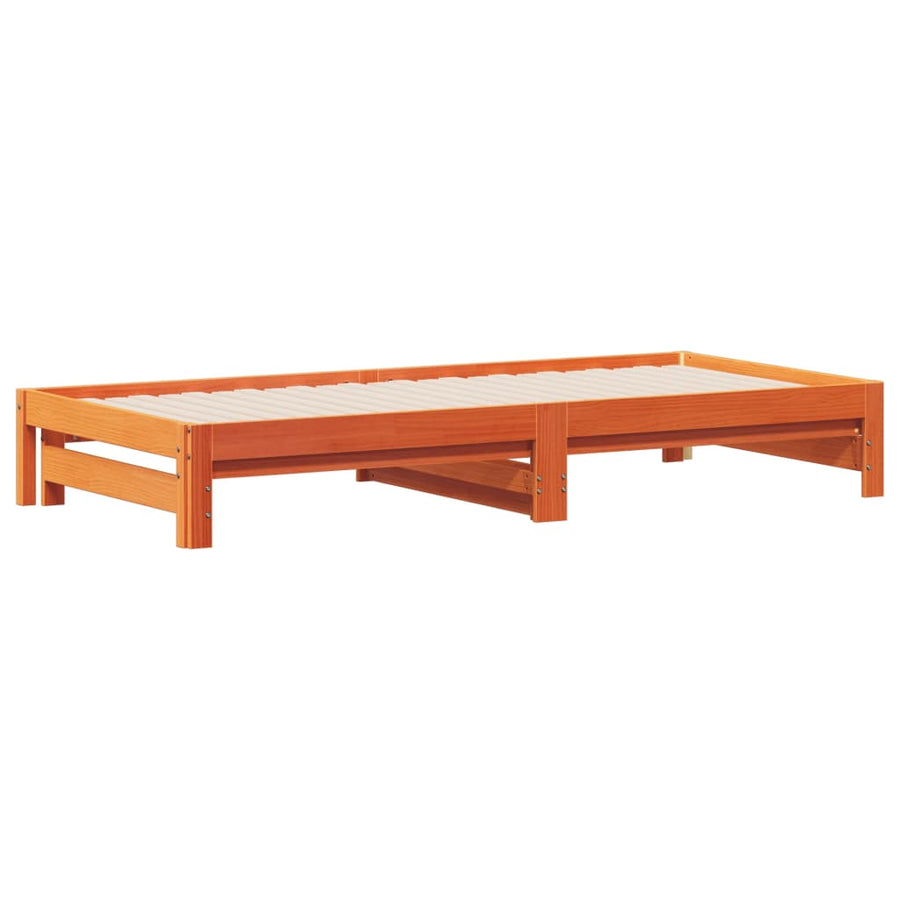 Slaapbank Met Onderschuifbed 90X200 Cm Massief Grenenhout