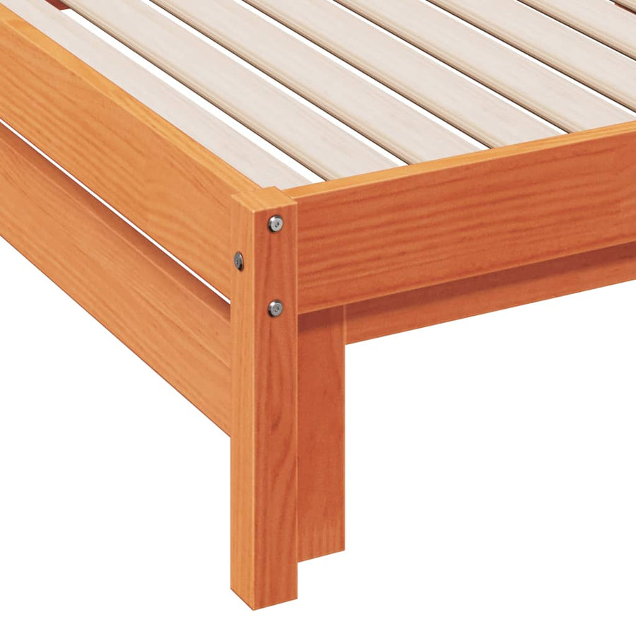 Slaapbank Met Onderschuifbed 90X190 Cm Massief Grenenhout