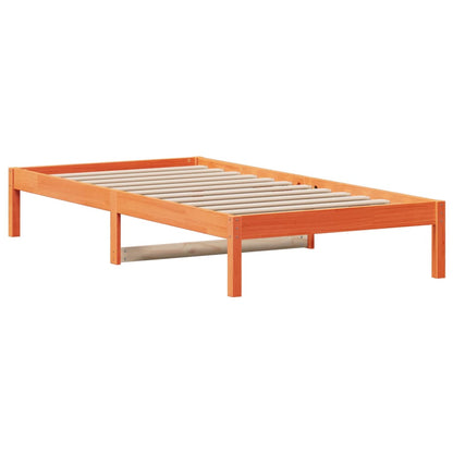 Slaapbank 90X200 Cm Massief Grenenhout Wasbruin