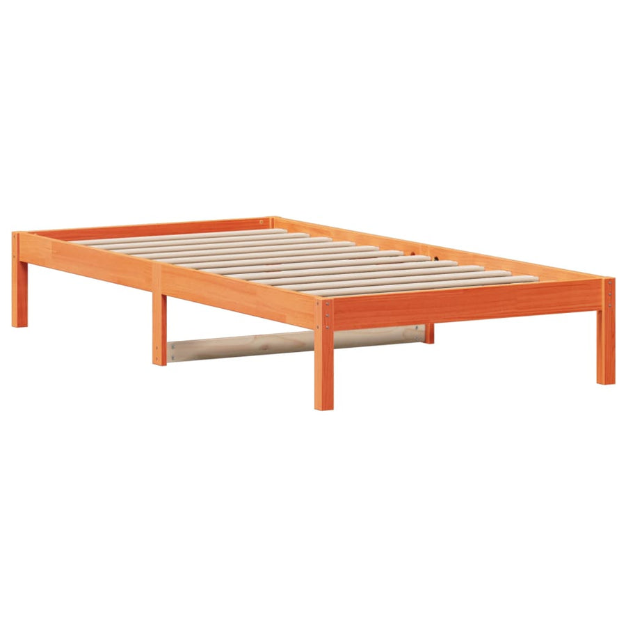 Slaapbank 90X200 Cm Massief Grenenhout Wasbruin
