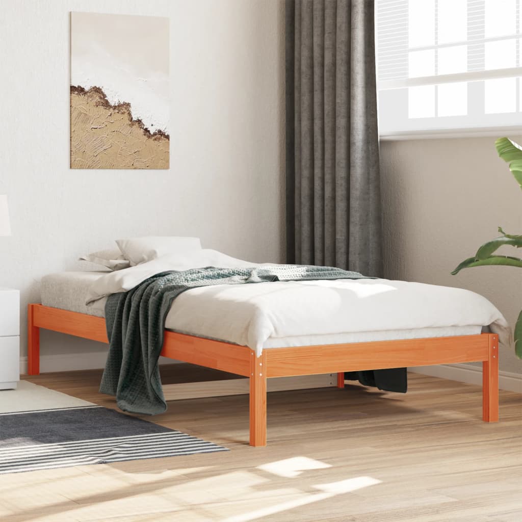 Slaapbank 80X200 Cm Massief Grenenhout Wasbruin