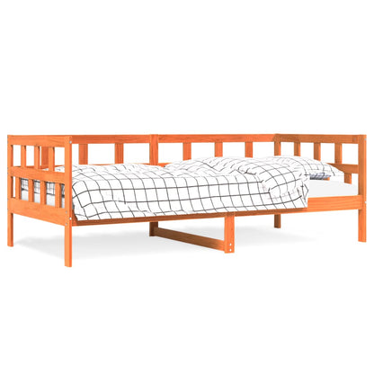 Slaapbank 90X200 Cm Massief Grenenhout Wasbruin