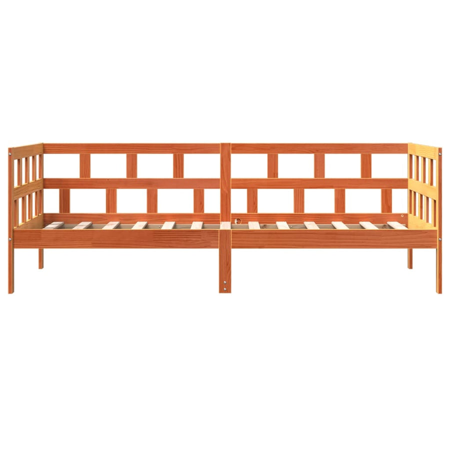 Slaapbank 90X200 Cm Massief Grenenhout Wasbruin