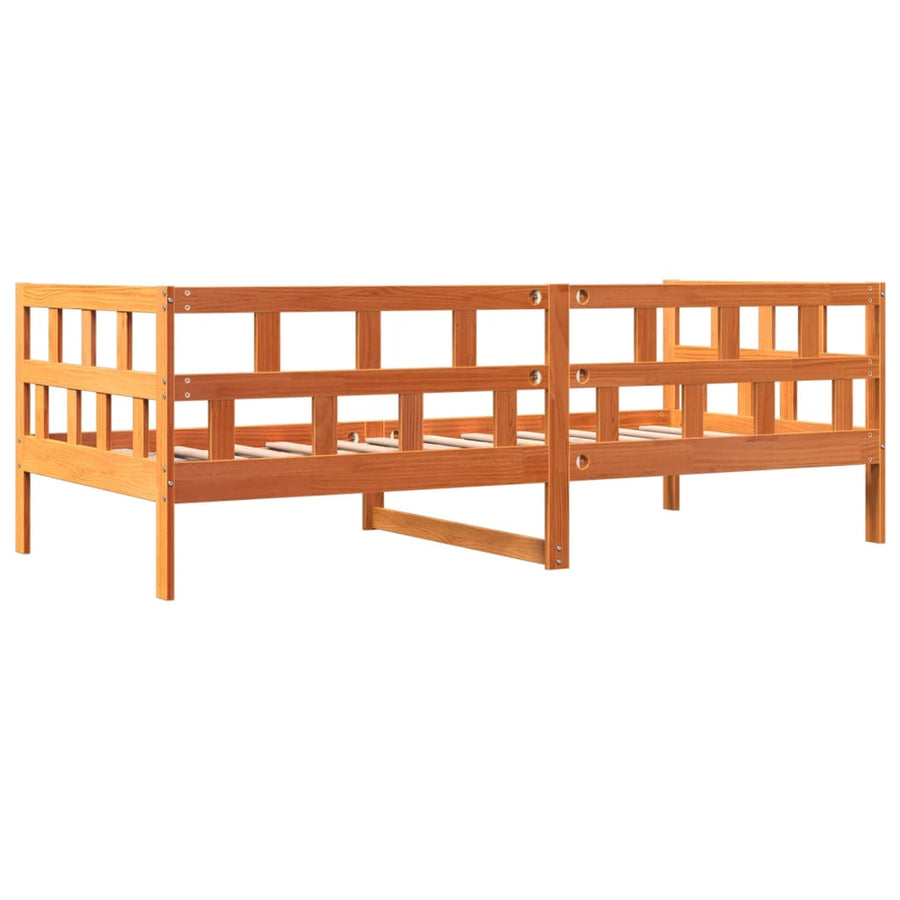 Slaapbank 90X200 Cm Massief Grenenhout Wasbruin