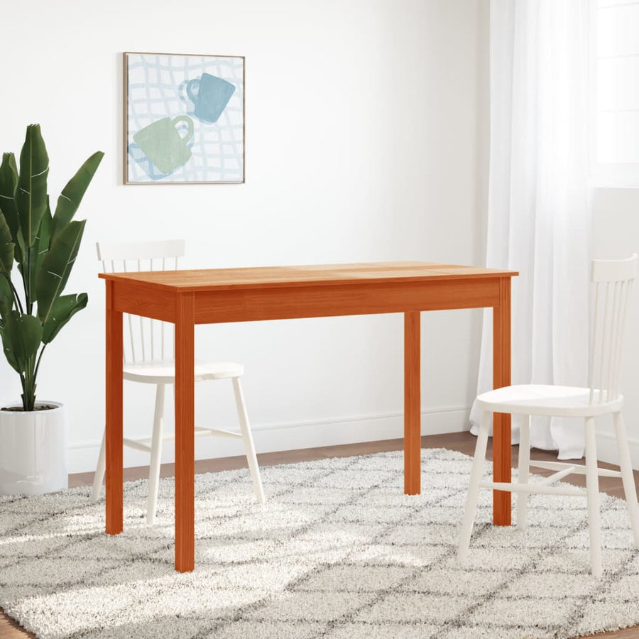 Eettafel 110x55x75 cm massief grenenhout wasbruin 110 x 55 x 75 cm Bruin