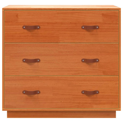 Dressoir 80X40X75 Cm Massief Grenenhout Wasbruin
