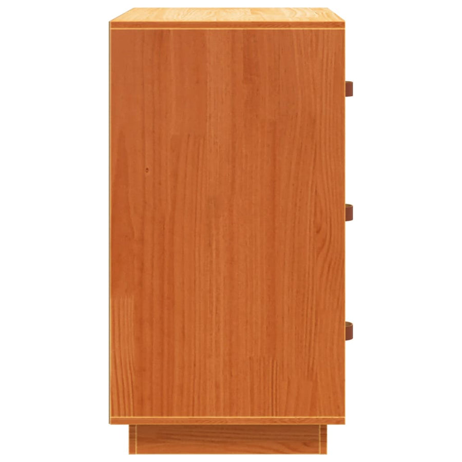 Dressoir 80X40X75 Cm Massief Grenenhout Wasbruin