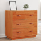 Dressoir 80x40x75 cm massief grenenhout wasbruin muurbevestiging