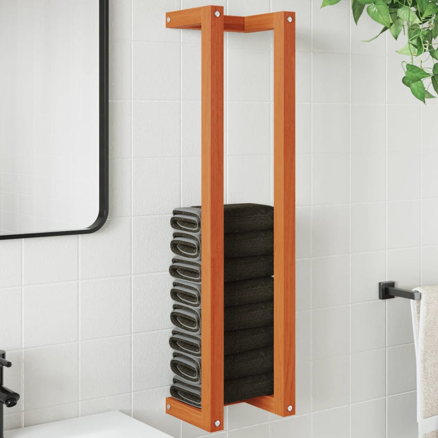 Handdoekenrek 23X18X90 Cm Massief Grenenhout Wasbruin